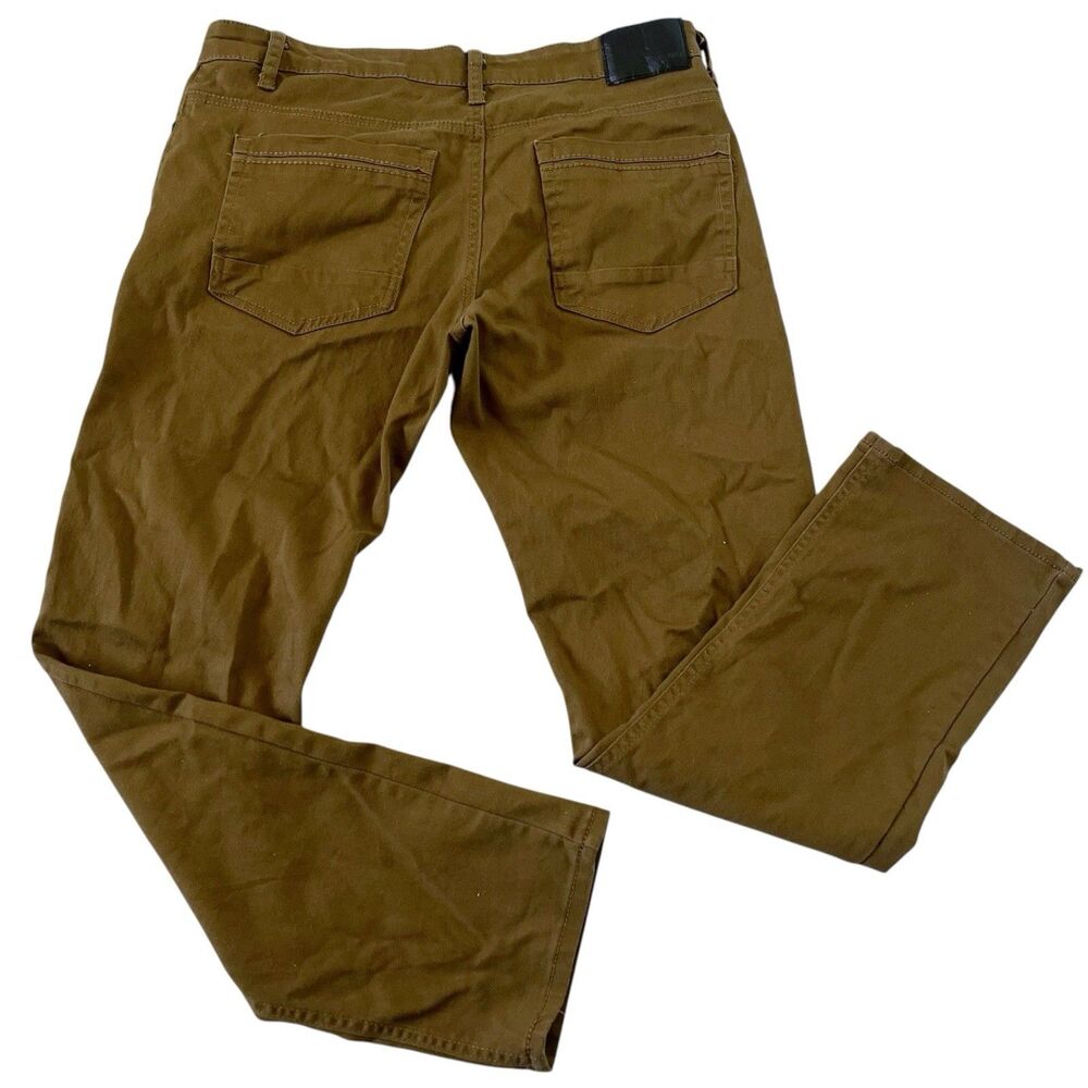 Hudson & Barrow NYC Mes 36x32 Slim Stretch Fit Pant Chino Cotton Blend Brown Tan